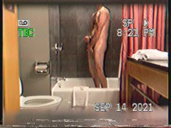 Masturabate in shower of the hotel room hiden cam