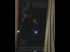 رعب حقيقي | Sexy Witch landed on my balcony in Abu Dhabi and scratching window