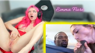 TikTok thot React to Interracial Porn Emma Fiore