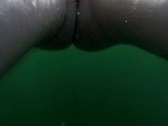 Jerking Off Underwater in Public Lake