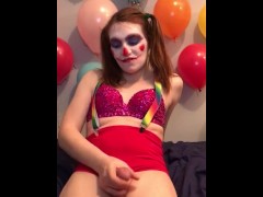 Sexy Clown Masturbates Cock