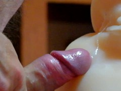 japanese onahole sidefuck with mooaning and creampie