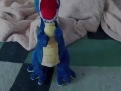 Blue dinosaur t-rex Peeing 1