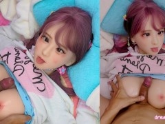 Titsfuck and facial cum on my cute doll 15