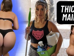 My Thick Maid: Hot Slim-Thick Chick Cleans My House and Pipe