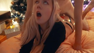 Naughty step sis gets anal banged for Xmas Estie Kay