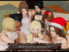 The Headmaster's christmas eve [Christmas PornPlay Hentai game] Ep.3 Santa having an christmas orgy
