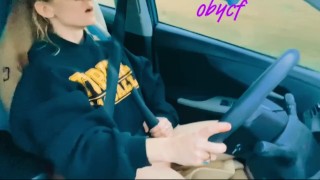 I got horny on the drive home so I pulled over to cum and got caught on 