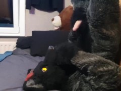 Horny murrsuiter can't help but give hiimself a handjob and cum in his own maw