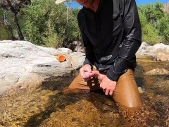Pissing all over myself and cooling off in a river after a hot day of field work