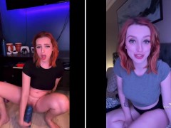  What I post to TikTok vs. What I post to PornHub TEASER | Redhead Takes Large Mystic Bad Dragon