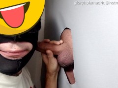 Very horny blond boy comes to Gloryhole