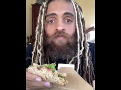 Plant Based Chickpea Sandwich from Marigolds Cafe in Los Angeles with Rock Mercury