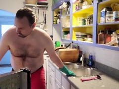 Domestic God Mode: Doing the Dishes in my Underwear