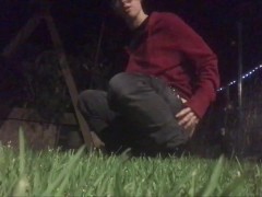 transguy has to piss outside