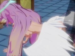 jibril milks a load into her ass pussy