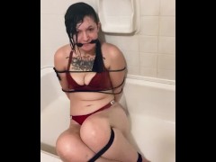 Look at this Tattooed Sub Tied Up