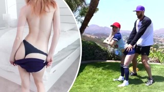 ExxxtraSmall - Petite Teen With Big Booty Flings Her Panties And Spreads Her Legs Wide