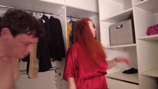"Here in the pantry, no one will see us Fucking" - Secret Sex with Busty Stepmom