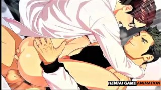 He Fucks Me Without The Locker Room With His Big Black Cock | HENTAI GAY YAOI ANIMATED